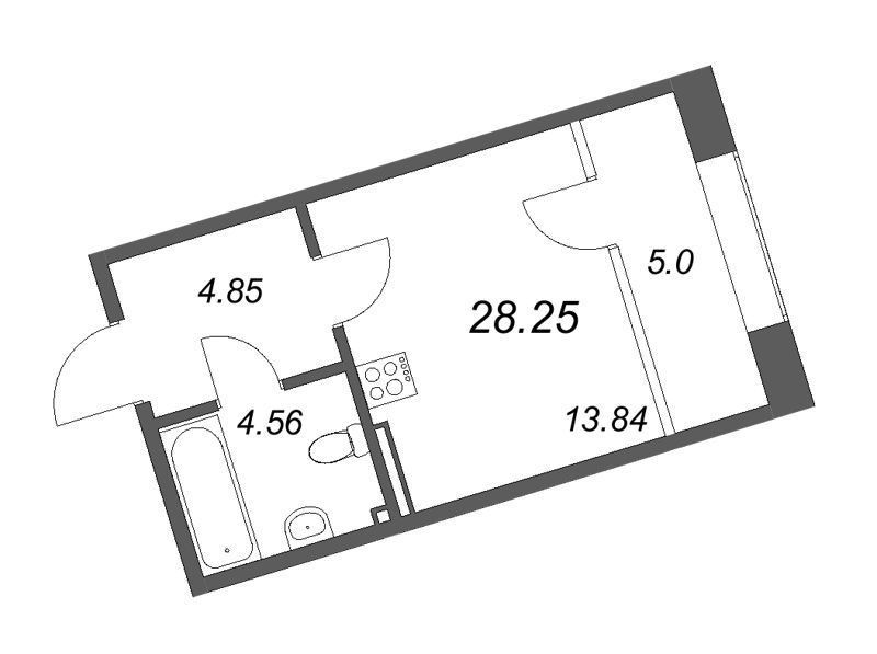 Планировка: Студия, 28,9 м², 18 503 846 ₽